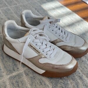 Sam Edelman Metallic and White Sneakers